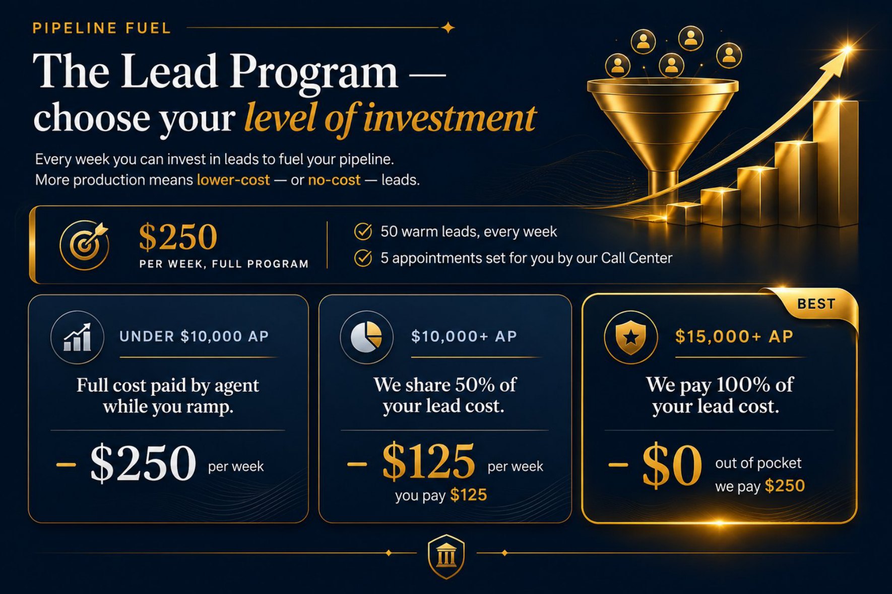 The Lead Program — choose your level of investment