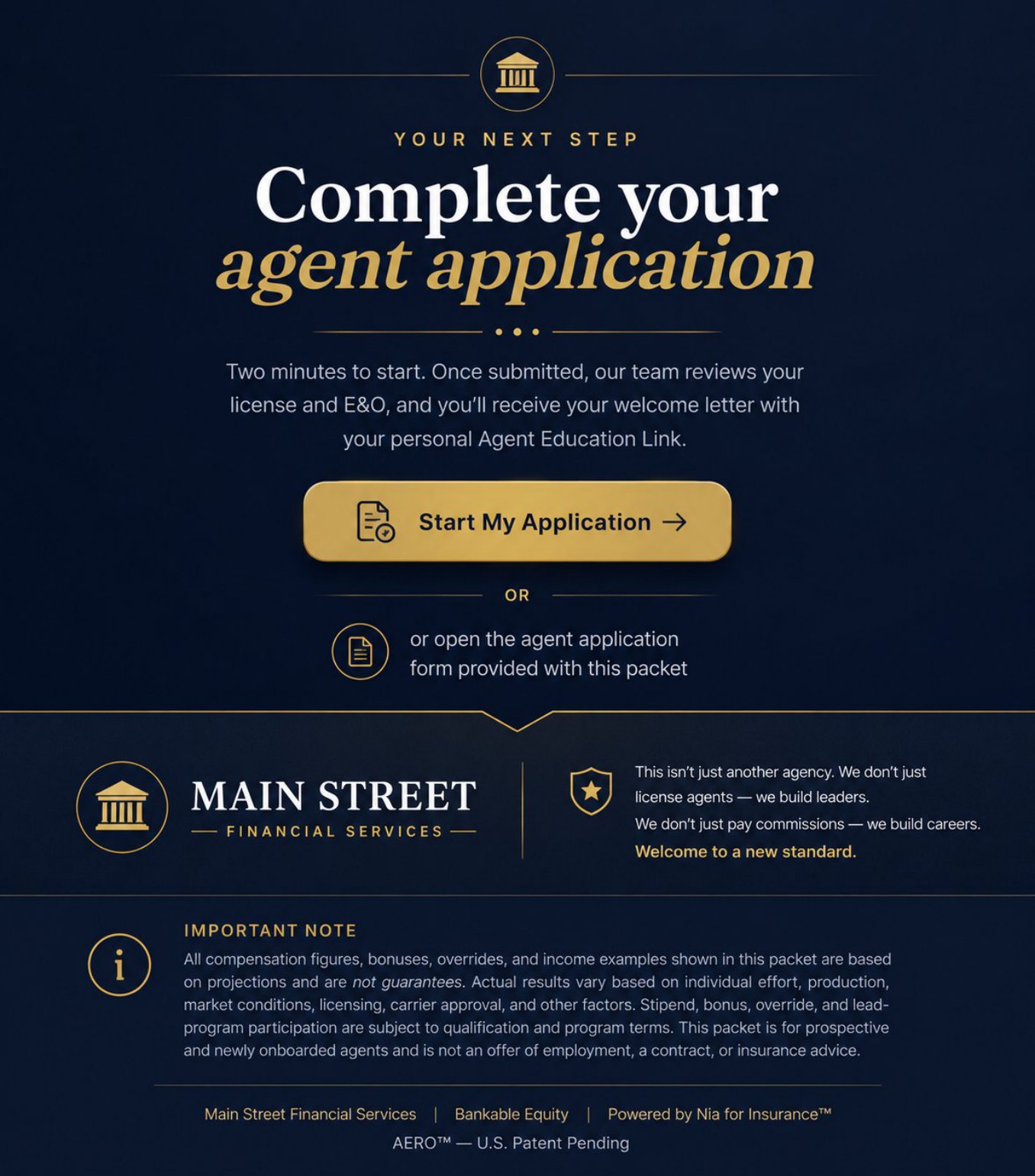 Complete your agent application
